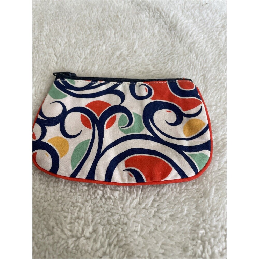 Cabi Small Zipper Cloth Pouch Blue Orange